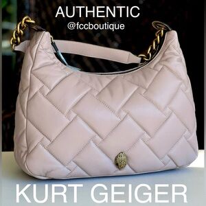 KURT GEIGER  London NWT LARGE KENSINGTON Soft Leather hobo BLUSH